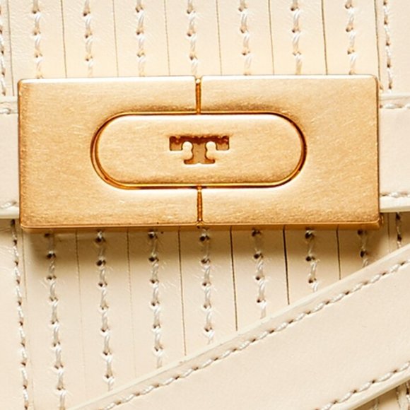 Tory Burch T-HARDWARE CHELSEA BOOT Cream Beige Dulce de Leche 10 Booties - Picture 4 of 10